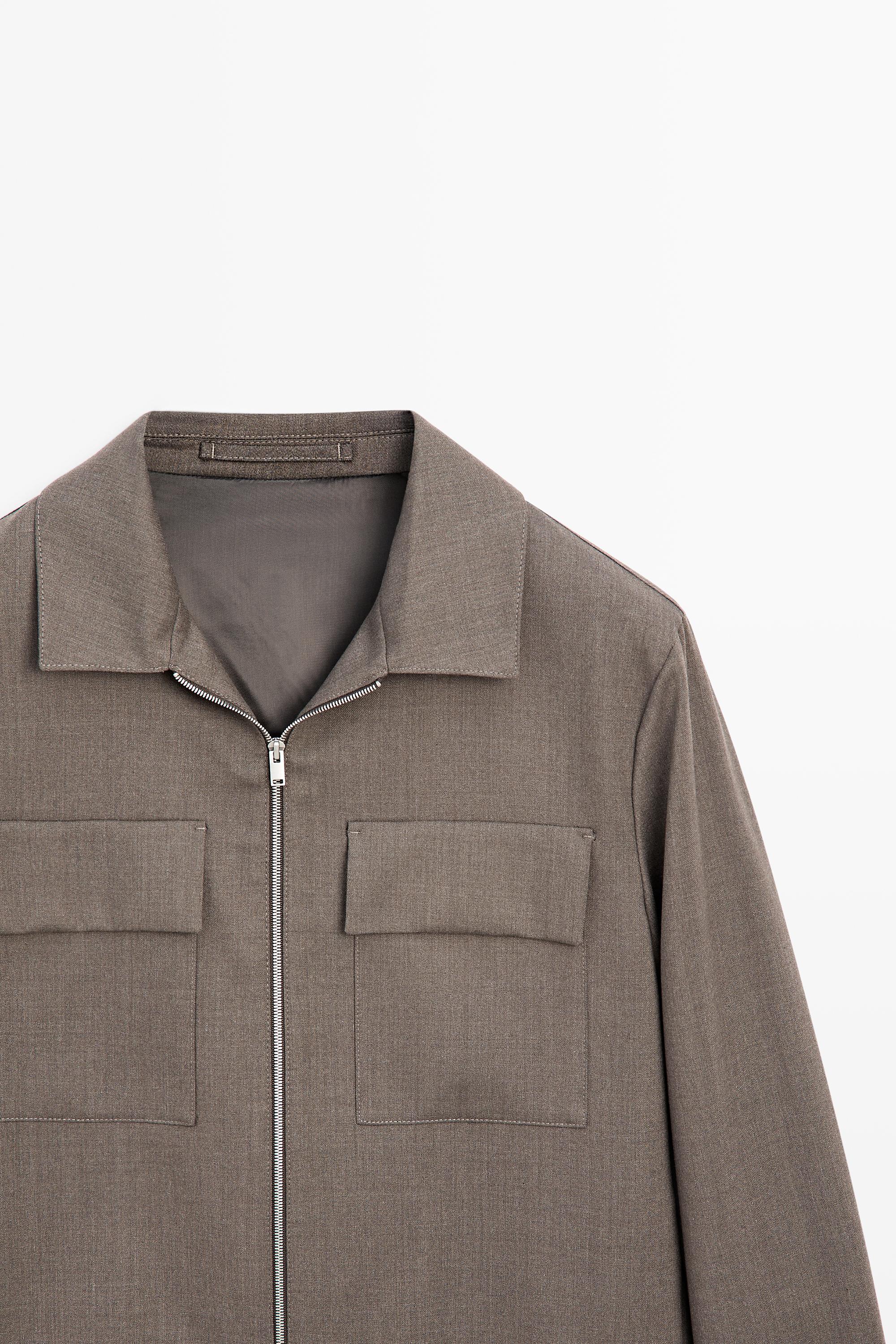 Wool-blend overshirt